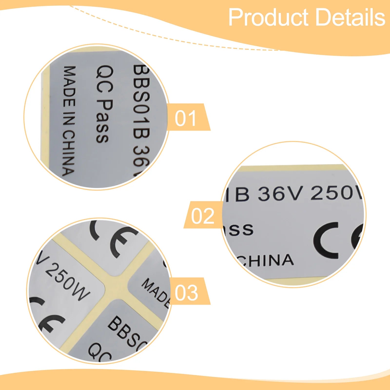 36V 250W/48V 750W Stickers