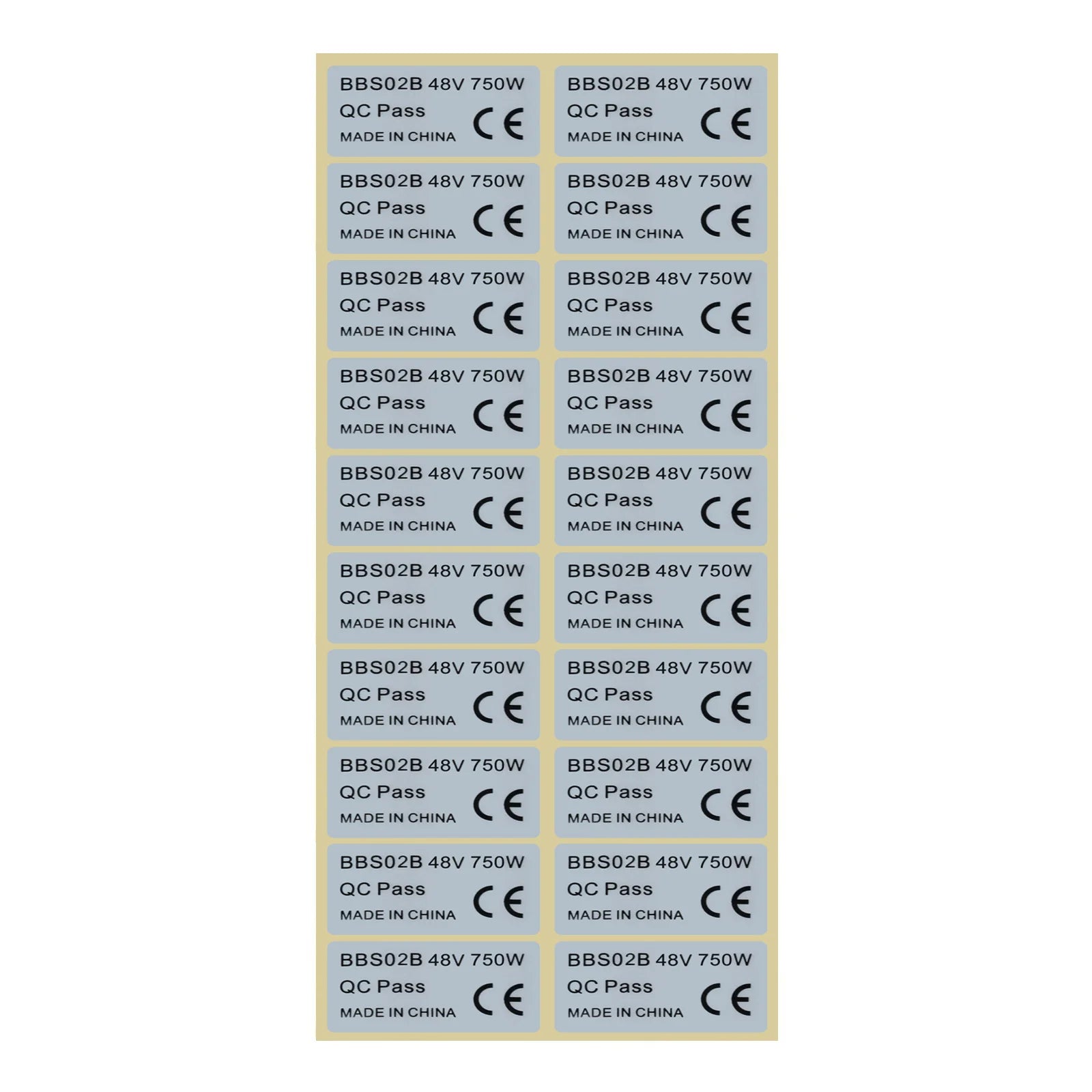 36V 250W/48V 750W Stickers